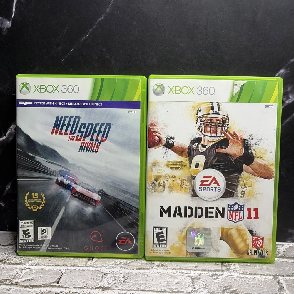 Need for Speed Rivals‎ and Madden 11 Xbox 360 Bundle EA Games Racing Sports